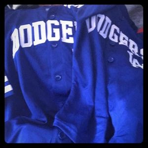 Women’s Dodgers button down blouses